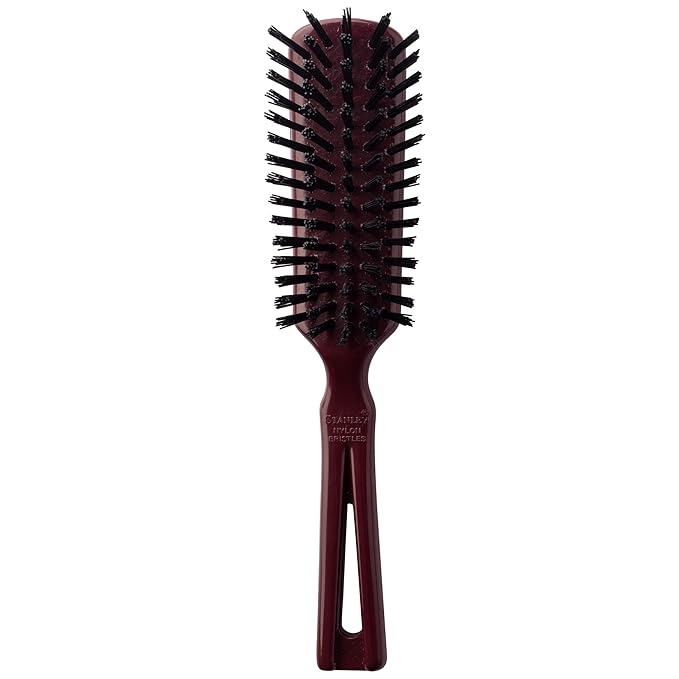 Stanley Men’s Commander Hairbrush – Detangling Brush for Wet or Dry Hair – Nylon Bristles Reduce Frizz – Scalp Massager Hair Brush for Thick, Thin, Curly, Straight Hair (Mulberry)