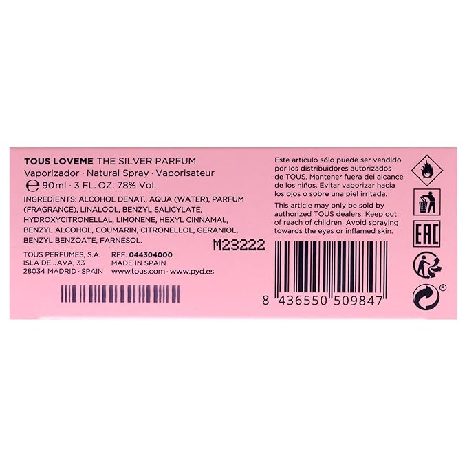 Tous Love Me Silver by Tous for Women - 3 oz EDP Spray