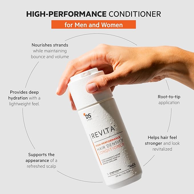 DS Labs Revita Conditioner Travel Size, 100mL - Lightweight, Scalp First Hydration for Fuller Looking, Softer Hair, Thickening Appearance, Sulfate & Silicone Free, Color Safe, For Men & Women