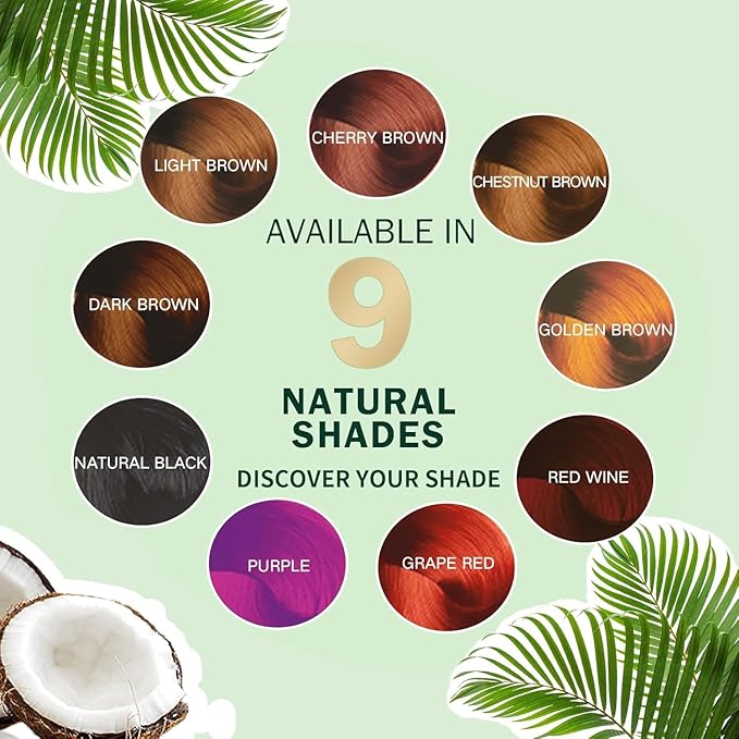 Fvquhvo Brown Hair Dye Shampoo, Hair Color Shampoo for Women Men, Covers Gray in Minutes, Long Lasting Brown Hair Dye, Champu Para Canas, Easy to Use 16.90 Fl Oz