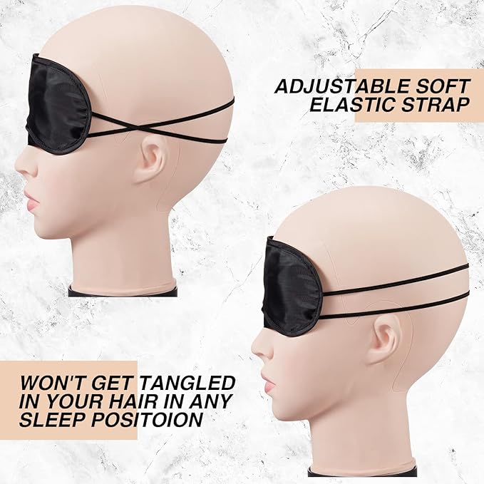 100 Pack Eye Mask Disposable Blindfolds for Games with Nose Pad Soft Eye Cover Party Pack Sleep Eye Masks Eye Shade Mask Women Men Kids (Black)