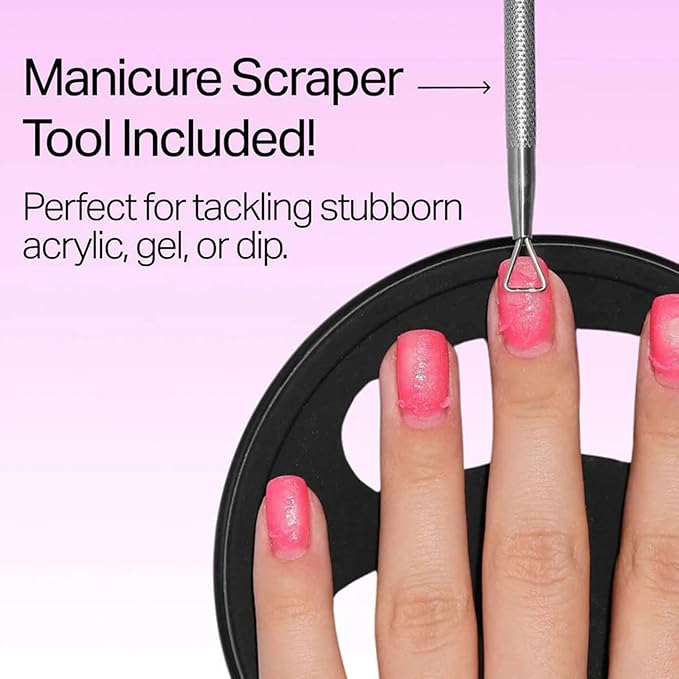 Nailboo Acetone Nail Polish Remover & Heated Soak Off Bowl Kit – Pure Acetone 16fl oz & Electric Nail Removal System for Dip Powder, Gel Polish, Acrylic & Press Ons