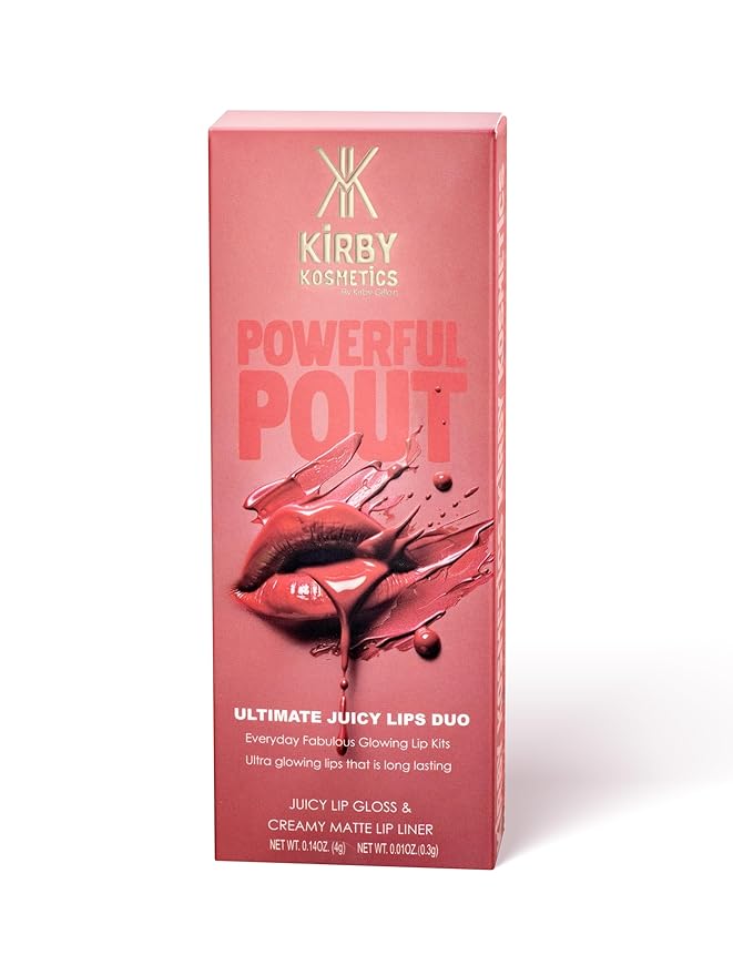 Lip Kit Duo – Powerful Pout - TikTok-Viral Precision Liner & Glossy Liquid Lipstick, Clean 2-Step Set with Hydrating Long-Wear Color – Bold Inclusive Beauty for Everyday Konfidence