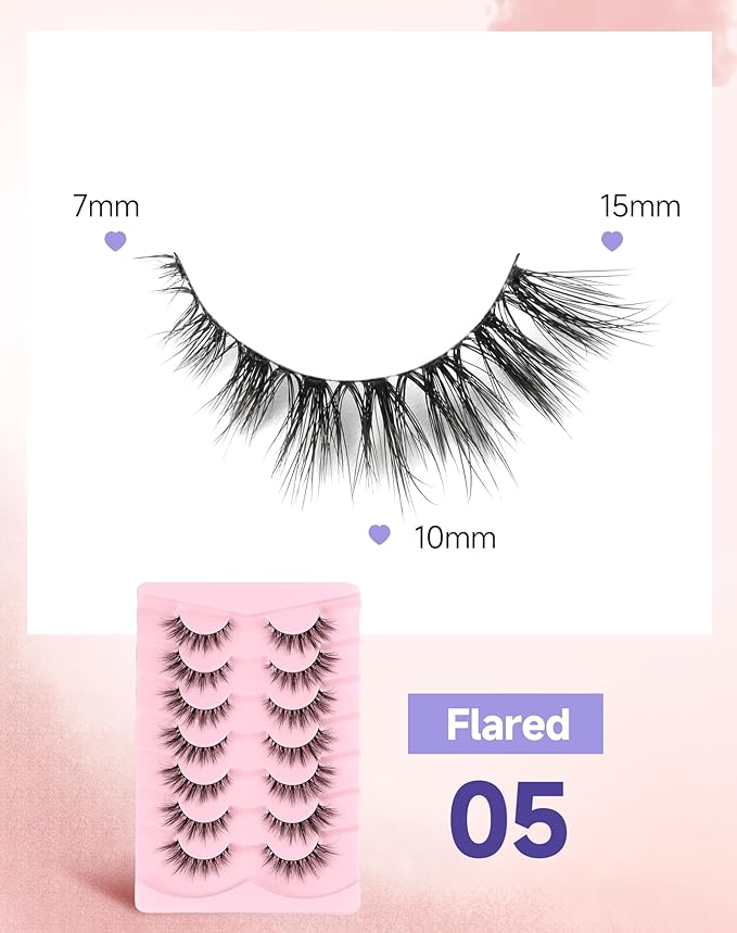 Cat Eye Lashes False Eyelashes Wispy Natural Lashes Mink Lashes Fluffy False Lashes Volume Natural Eyelashes Flared-05