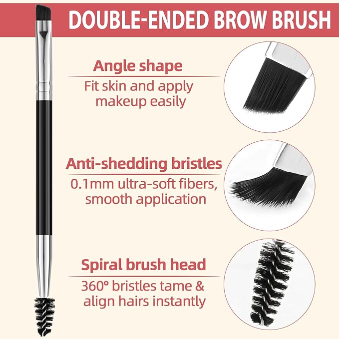 Eyebrow Pencil Kit, with Microblading Eyebrow Pen, Eyebrow Gel, Eyeliner, Eyebrow Brush, Eyebrow Pencils for Women, Waterproof, Smudge Proof, Long Lasting Makeup Formula - Black Brown