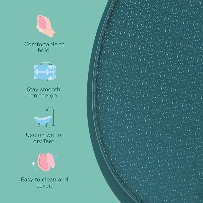 Bare August Glass Foot File Callus Remover- Heel Scraper & in Shower Foot Scrubber Dead Skin Remover - Pedicure Foot Buffer for Soft Feet