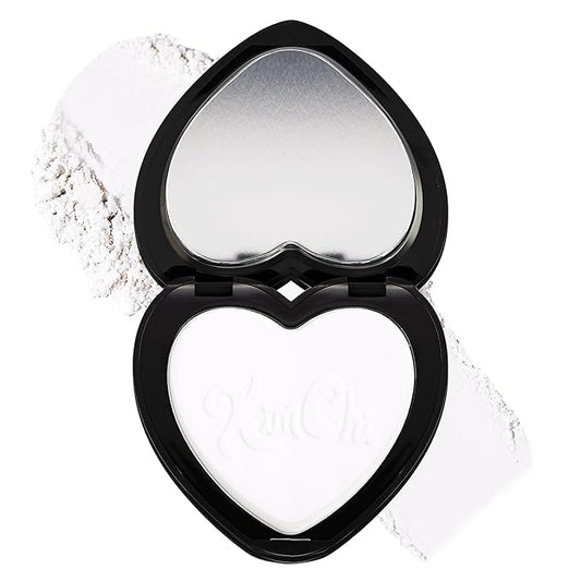KimChi Chic Almost Catfished Micro Pressed Powder - Brightening Under Eye Setting Powder, Reduces Dark Circles, No Flashback, That White Powder