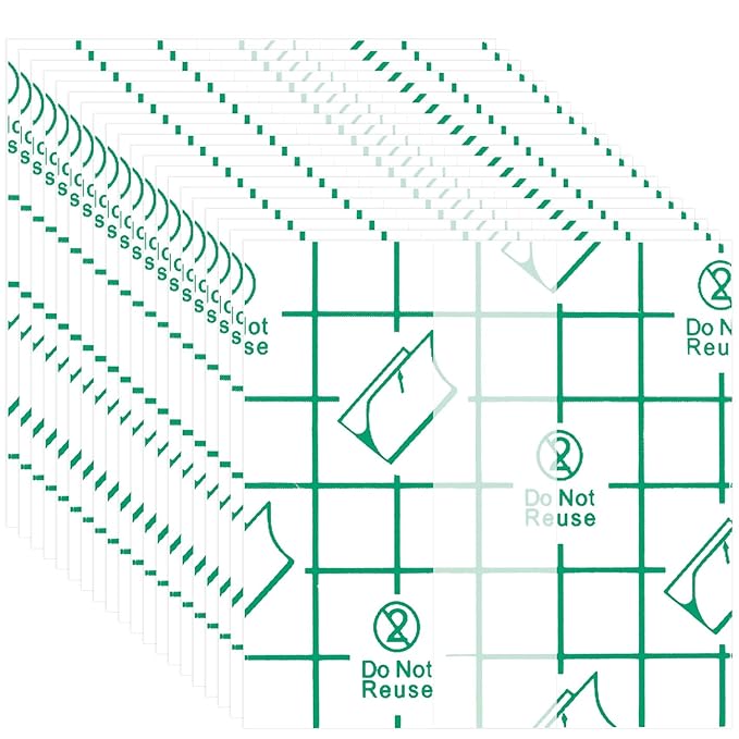 ANCIRS 150pcs Disposable Makeup Hand Palettes, 2.4x2.4inch Adhesive Waterproof PU Cosmetic Makeup Palettes for Women Girls Female Artists Make up