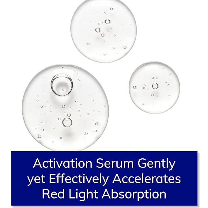Red Light Therapy Activation Serum for Face & Neck | Amplify Benefits, Reduce Wrinkles, Hydrate, Brighten Skin | 100% Clean Formula with Matcha, Hyaluronic Acid, Orchid Stem Cells | 2x More, 2 Oz Size