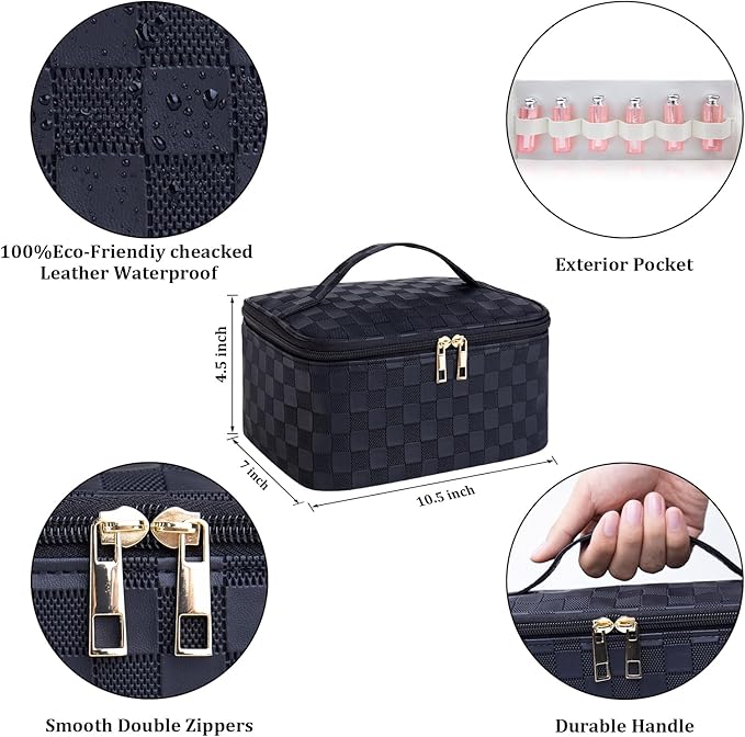 Large travel makeup bag makeup