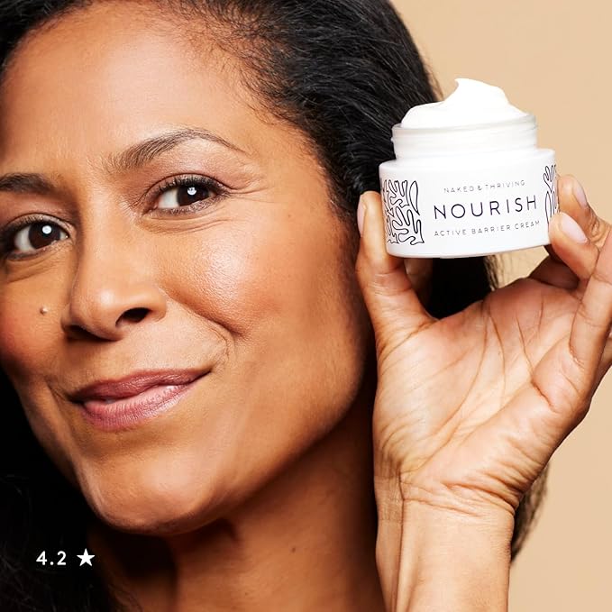 Naked & Thriving Nourish Active Barrier Cream I Anti-Aging & Hydrating | Squalane | Naturally-Derived, Vegan & Cruelty-Free |