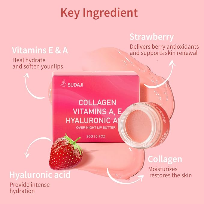 Lip Mask, Collagen Hydrating Lip Balm,