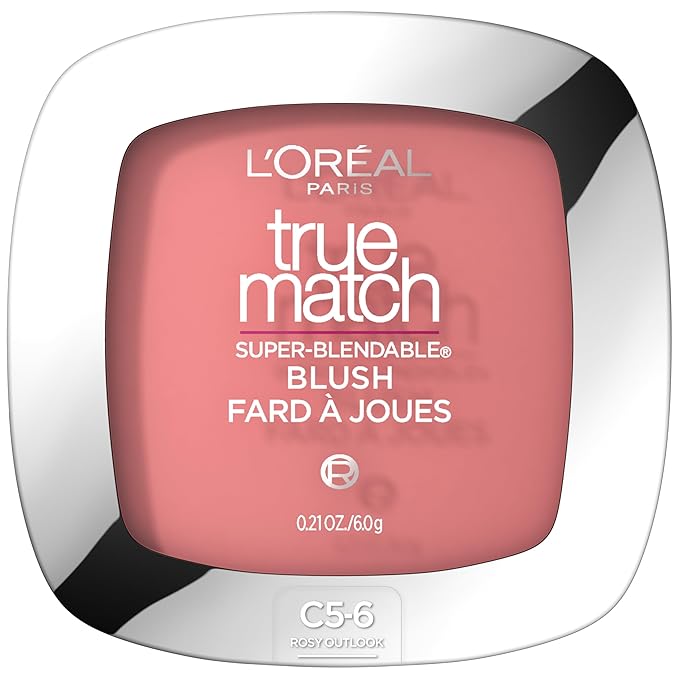 L'Oreal Paris True Match Super-Blendable Powder Blush, Rosy Outlook, 0.21 Oz (Packaging May Vary)