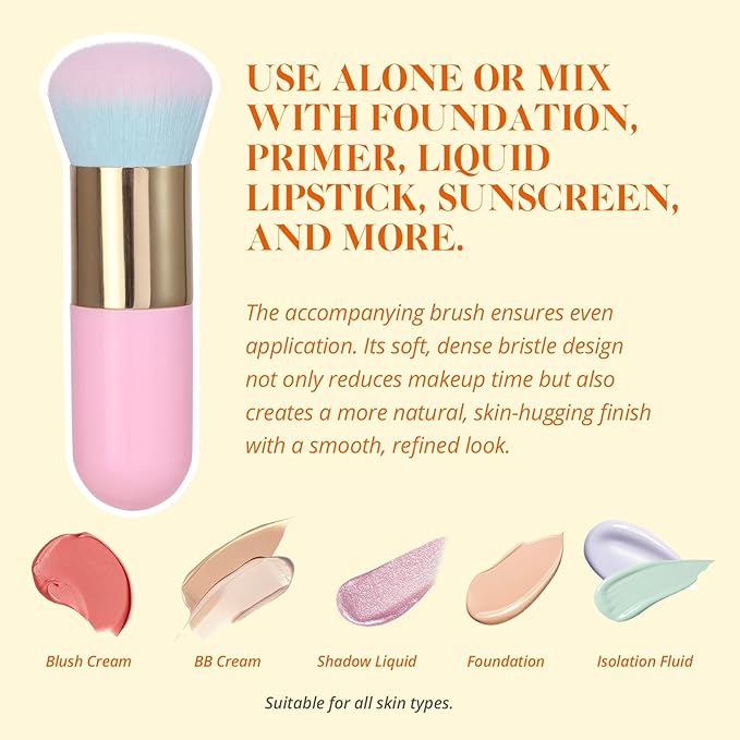 Liyalan Shimmer Body Oil 5 Color Options 1.0 fl.oz Face Glow Pearl Highlighter Illuminator Long-Lasting Shine Glitter Liquid Tanning with Makeup Brush Included (#05 Rose Gold)