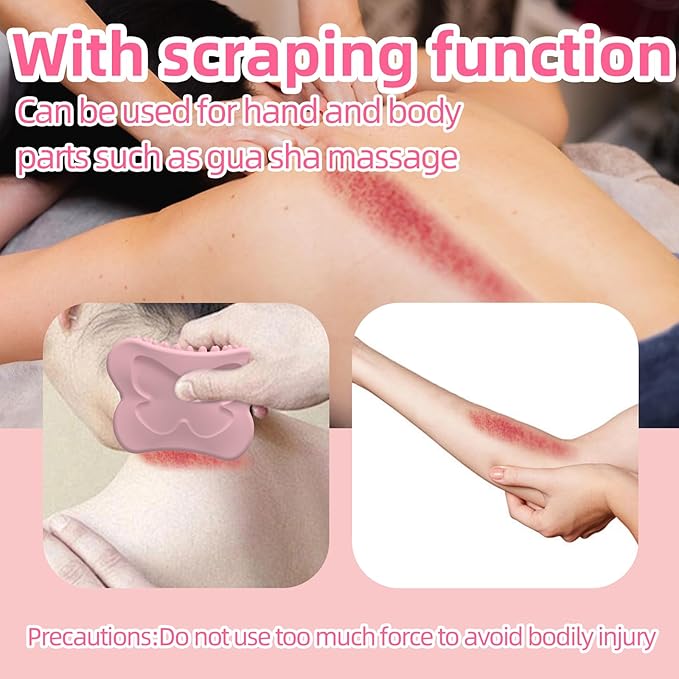 Silicone Gua Sha Tool for Face & Body – Massage & Lift, Acupressure Points Relief, Muscle Relaxation, Dampness Removal – Reusable & Easy Clean for Neck, Nose, Forehead