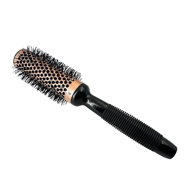 Phillips Brush Luxe Vented Thermal Round 3 Brush - 2 inch Diameter Vented Barrel Brush with Heat Retaining Aluminum Core, Sleek Rose Gold & Black Colorway