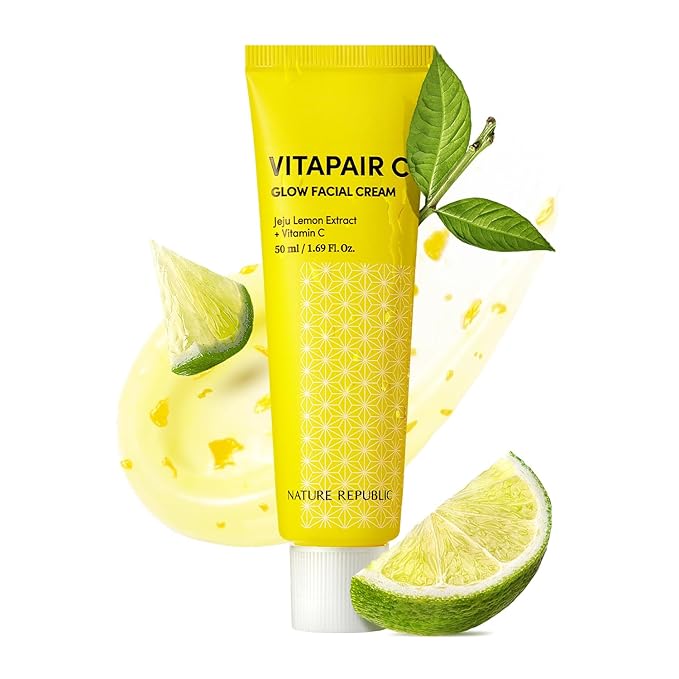 Nature Republic Vitapair C Glow Facial Cream - Hydrating Face Moisturizer for Women, Pure Vitamin Firming, Beauty Skin, Gentle Night Skincare, Daily Hydration, Radiance, Glowing, 50ml / 1.69 fl oz