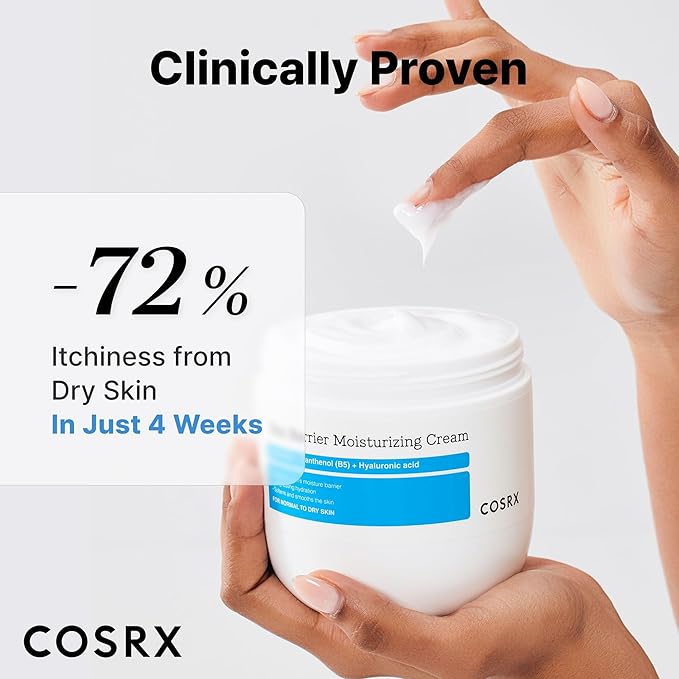 COSRX Barrier Moisturizing Cream - Body and Face Moisturizer for Dry Skin with Ceramide & Hyaluronic Acid, Unscented Hydrating Body Lotion, 15.2 fl.oz, Korean Skin Care