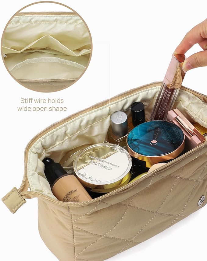 Telena puffer makeup bags for