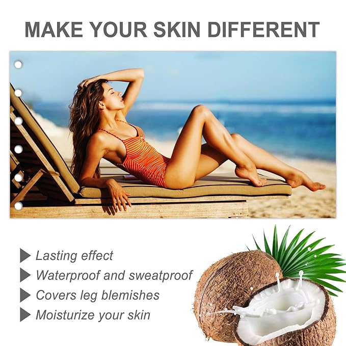 Leg Makeup Waterproof No Transfer,Flawless Looking Leg and Body Scar Cover up Makeup, Easy Application for All Skin Tones. (1# Fairest Glow)