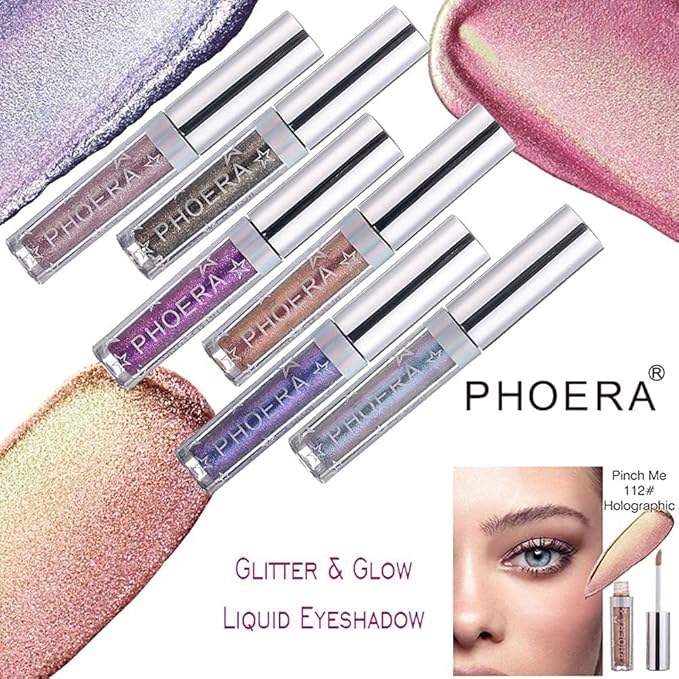 Glitter Eyeshadow，Makeup For Eyes Liquid Shimmer Sparkle Glow Light Colors Pencil Stick Shiny Long Lasting Waterproof Shining Eye Shadow Sets Metallic Pigments Metals Gloss Sparkling Pen Kit (A107)