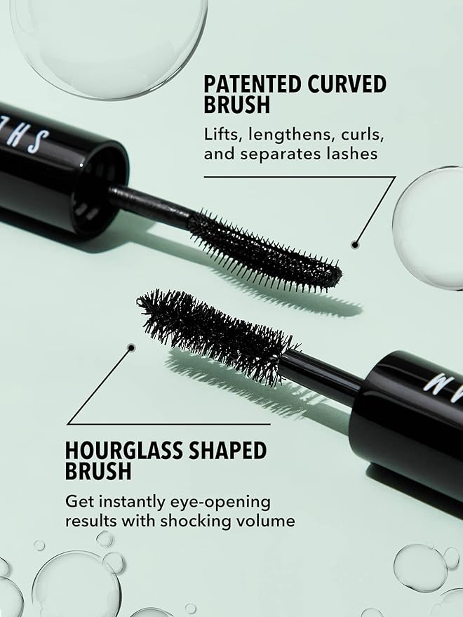 SHEGLAM 2 In 1 Black Volume and Length Waterproof Mascara Long Lasting Dual-Ended Tubing Eye Makeup