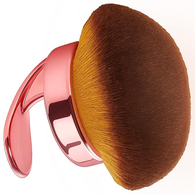 Blend & Blur Ultra Large Body Makeup Brush For Self Tanner, 5.11inch Wide-headed Kabuki Brush, Leg Makeup &Bronzer Self Tan Applicator Provides Effortless Pretty Finish, Blending Applicator- Rose Gold