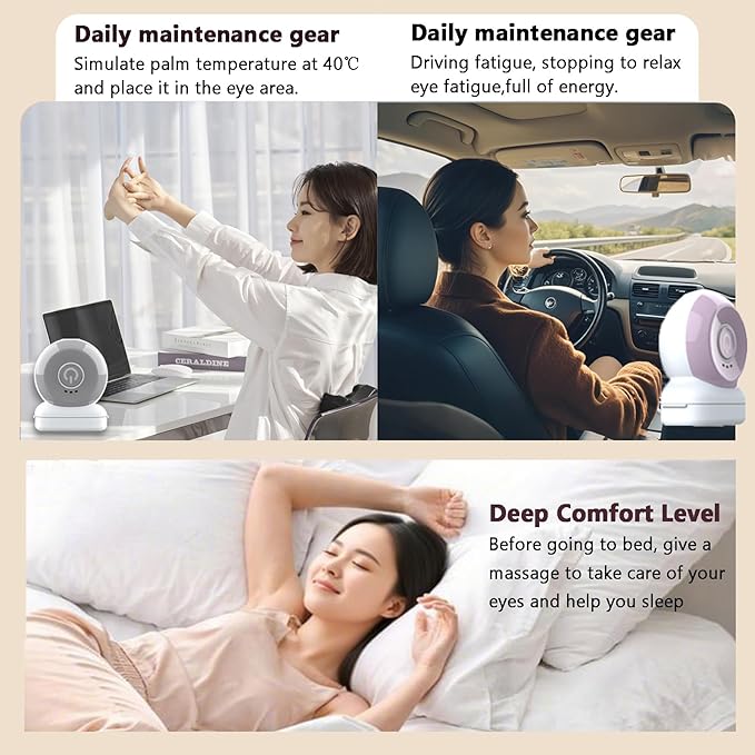 Eye Lift Wand, Eye Massager with Heat and Vibration for Dark Circles, Puffiness, Fine Lines/Wrinkle, Crow's Feet and Bags Under Eyes (Gray)