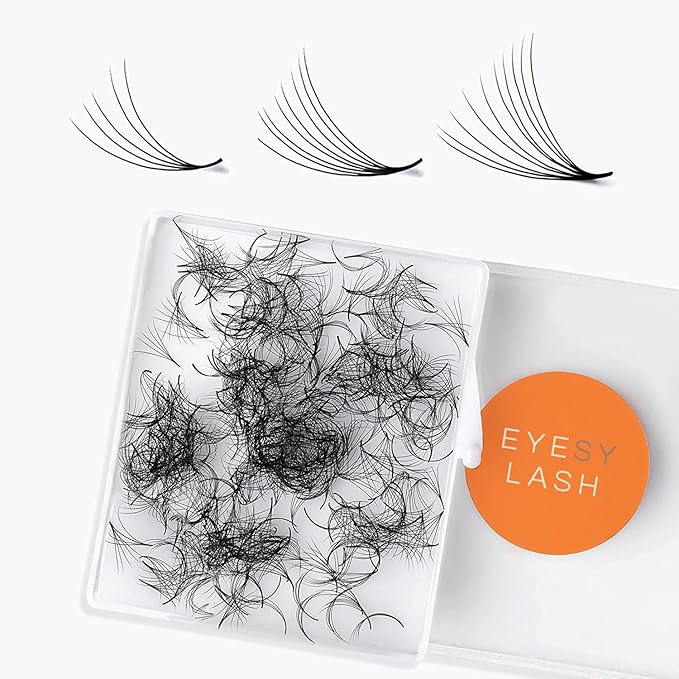 Eyesy Lash 500 Promade Fans - Volume Premade Lash Fans for Eyelash Extensions Pointy Base Handmade Loose Pre Made Eyelashes Middle Stem Soft and Lightweight (6D 0.07 CC 16mm)