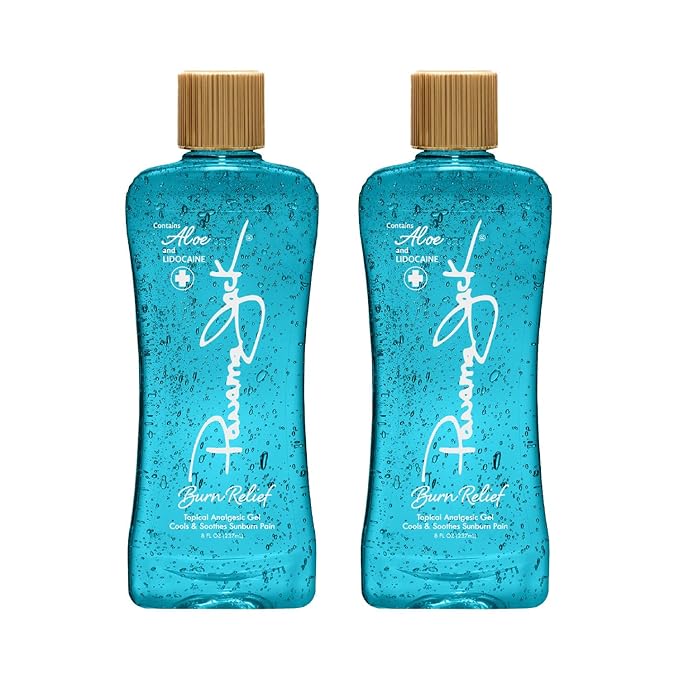 Panama Jack Burn Relief Gel - After Sun Topical Analgesic, Cools & Soothes Sunburns, Insect Bites, Cuts & Scrapes, Contains Aloe and Menthol, 8 FL OZ (Pack of 6)