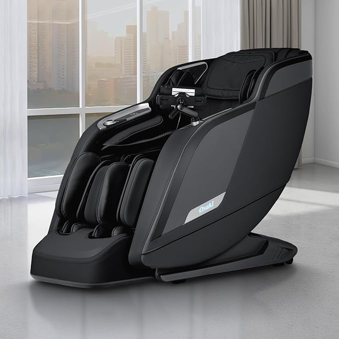 Osaki Vibe 4D l 4D Massage Mechanism l Automatic Body Scan l Deep Calf-Kneading l Space-Saving Technology l 3-Stage Zero Gravity l 32-Cell Full Body Air Massage (Black)