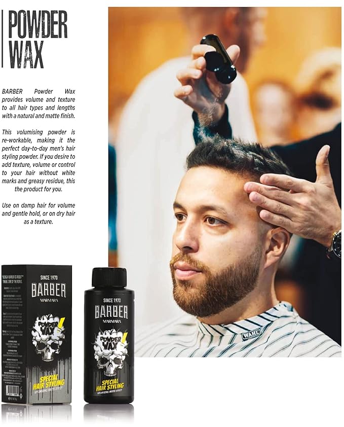 BARBER MARMARA Styling Powder with Matt Effect - Hair Powder for Women & Men, Modeling Powder for a Matte Look