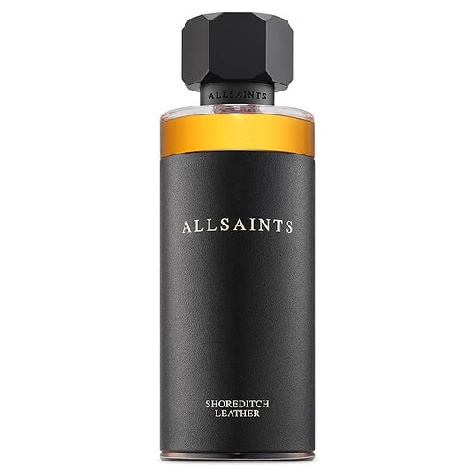 AllSaints Shoreditch Leather Eau De Parfum - Chypre Leather Wood Fragrance - Unisex Perfume with Vetiver & Amber Fragrance - Essential Oil Scent for Sensual Evening Wear - 100mL/3.4 fl oz