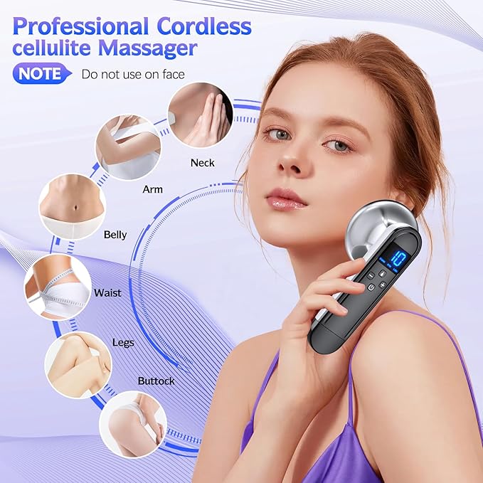 Body Sculpting Machine - Professional Handheld Cordless Cellulite Massager - Suitable for Belly, Neck, Legs, Hip, Arms