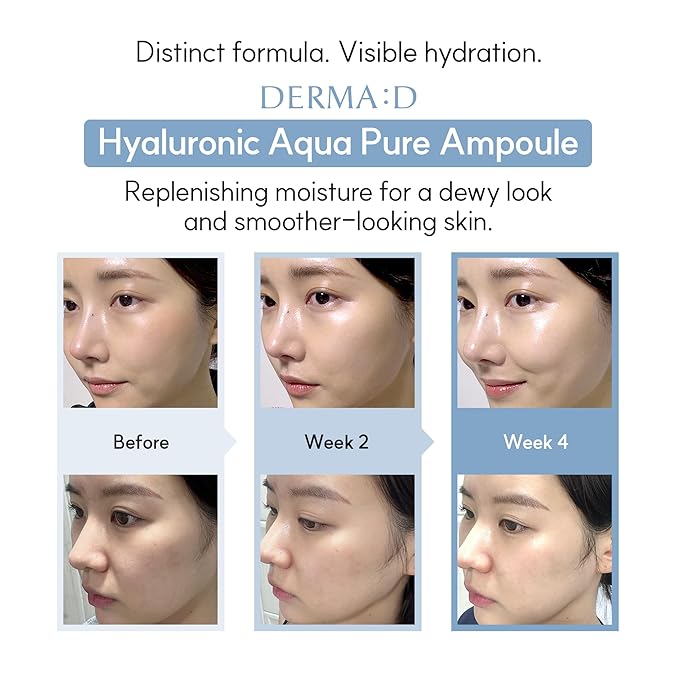 Aqua Pure Ampoule – Lightweight Hydrating Korean Face Serum with Multi-Weight Hyaluronic Acid & Panthenol. Fast-Absorbing, Non-Sticky K-Beauty Skincare for All Skin Types, 1.69 fl oz