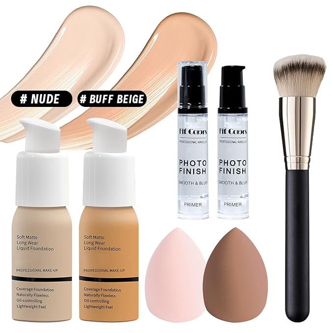 Makeup Set Kit for Women Full Kit, Makeup Gift for Makeup Beginner, Eyeshadow Foundation Face Primer Brush 3 in 1 Palette Lip Gloss, Eyebrow Soap Mascara Eyeliner cosmetic bag