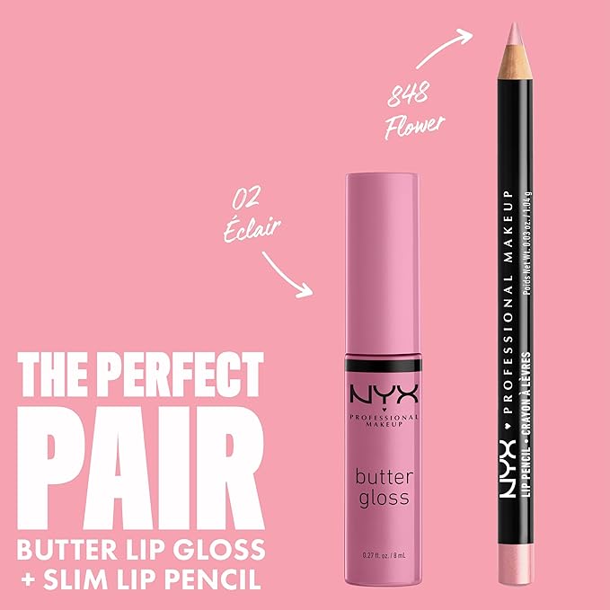NYX PROFESSIONAL MAKEUP Butter Gloss, Non-Sticky Lip Gloss - Eclair (Pink)