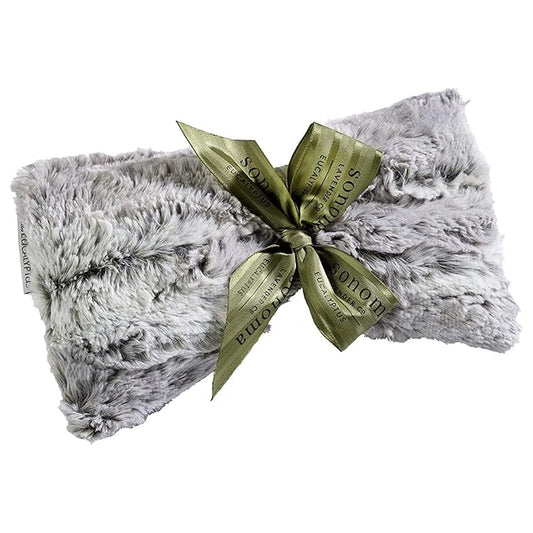 Sonoma Lavender Eucalyptus Spa Mask, Heatable/Chillable Aromatherapy Eye Pillow with Eucalyptus Flaxseed Insert, Eye Compress with Removable & Washable Cover (Silver Fox, Eucalyptus)