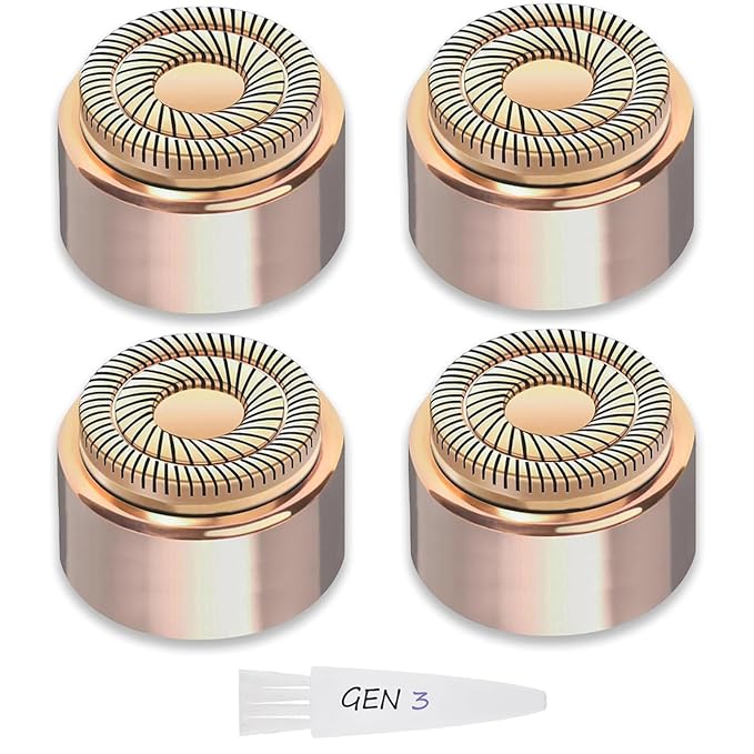 Replacement Heads for Flawless Replacement Heads,Generation 3 Replacement Heads Compatible with New Finishing Touch Flawless Facial Hair Remover,Dual Blades for Flawless Replacement Heads Gen 3,4Pcs.