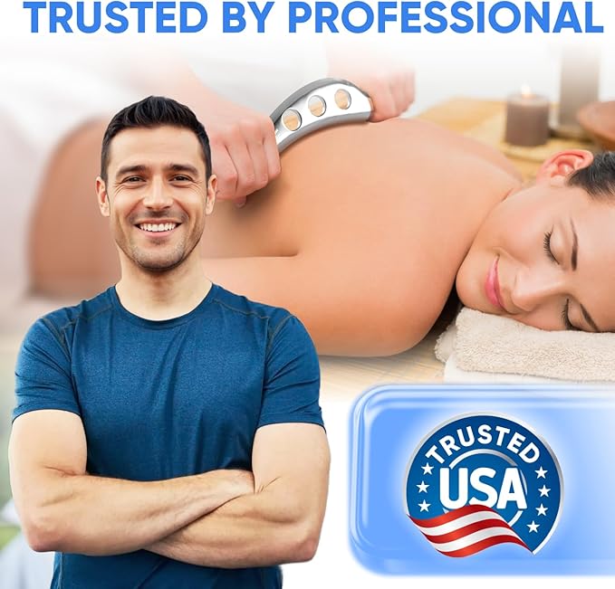 Professional Muscle Scraper Tool - Patented IASTM Massage Tools for Physical Therapy, GuaSha Tool for Body Myofascial Release - Medical Grade 304 Stainless Steel Muscle Scraping Tool