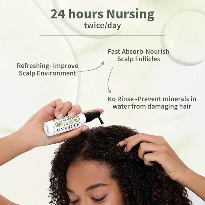 Hair Growth Serum, Women's Anti-Hair Loss Scalp Treatment, Helps with Severe Signs of Thinning, Non-Greasy, No-Rinse, Cruelty-Free, Vegan.