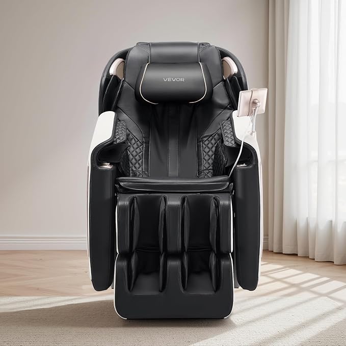 VEVOR Full Body Massage Chair, 3D Zero Gravity Recliner with SL Track, 18 Auto Modes, Heat, Foot Rollers, Armrest Control, LCD Display, 36 Airbags, Retractable Footrest
