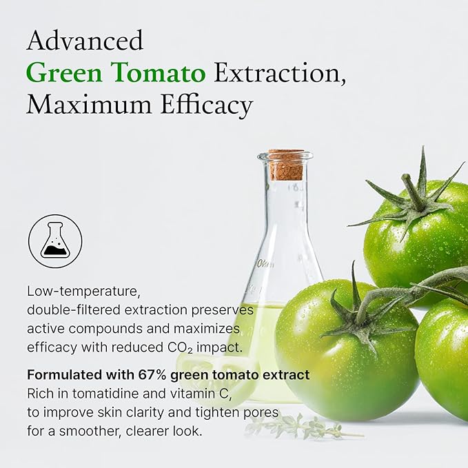 FULLY Green Tomato Pore Detox Clay Mask Cleanser, Pore Minimizing, Blackhead Care, Sebum Control, Exfoliation, Vegan, Face Wash, Sensitive Skin, Korean Skincare 4.05 fl.oz