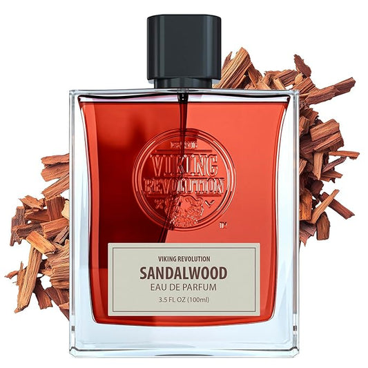 Viking Revolution Sandalwood Cologne for Men - Eau de Parfum - Woody Sandalwood Perfume with Notes of Cedar, Cypress, Plum Blossom, Lemon, Balm, Vanilla - Gifts for Men 3.5 Fl Oz