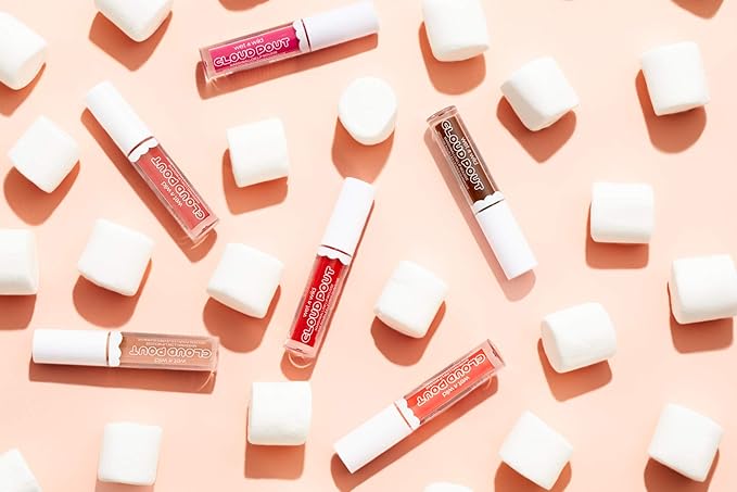 wet n wild Lip Cream Cloud Pout w/Marshmallow, Dark Brown Love You Smore | Argan Oil | Vitamin E | Marshmallow Flavored