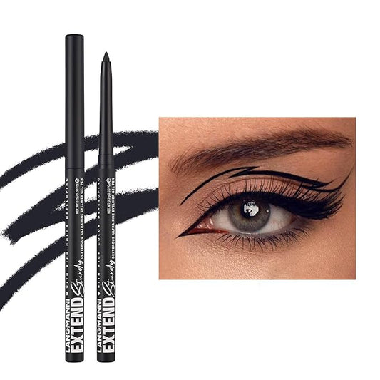 Matte Black Eyeliner Pencil Retractable black Eyeliner Gel Waterproof Black eyeliner Pen Long Lasting Smudge-proof Hypoallergenic #11
