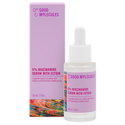 Good Molecules 5% Niacinamide Serum With Ectoin - Ultra Hydrating Serum to Target Enlarged Pores, and Acne - Moisturizing, Pore Minimizer for Face - Skin Care