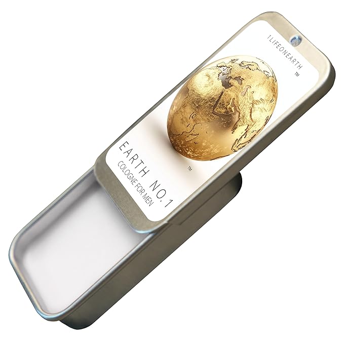 Solid Cologne Men, Mens Cologne Perfume, Sandalwood, Perfume Para Hombres, Agorwood Oud, Jasmine, Musk, (PREMIUM INGREDIENTS) EDP, Eau De Parfum, Boys, Mini Travel Size cologne Tin 0.35 oz