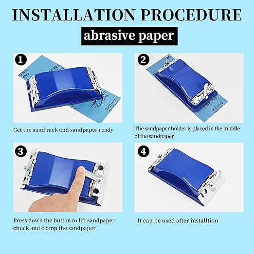 Dry Sandpaper Set,45 Sheets of 120 to 1000 Grit Sandpaper with Sanding Block Sander for Wood Furniture Finishing Metal Automotive Sanding Polishing