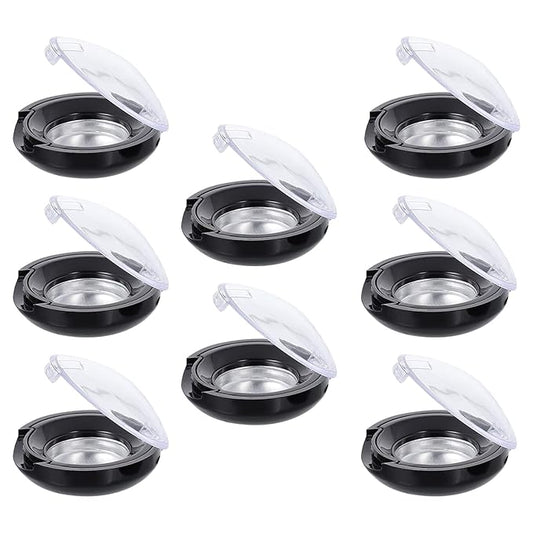 Lurrose Makeup Pallet 8pcs Empty Eyeshadow Trays Round